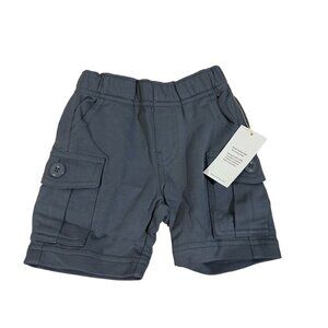 NWT Tea Collection Out And About Baby Cargo Shorts Thunder Size 9-12 Months